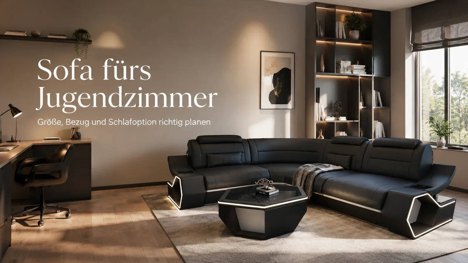 Sofa fürs Jugendzimmer: Größe, Bezug & Schlafoption