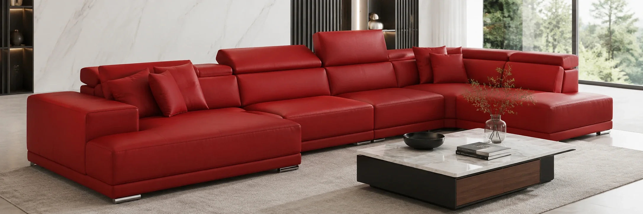 Sofa rot kaufen | Rote Couch nach Maß
