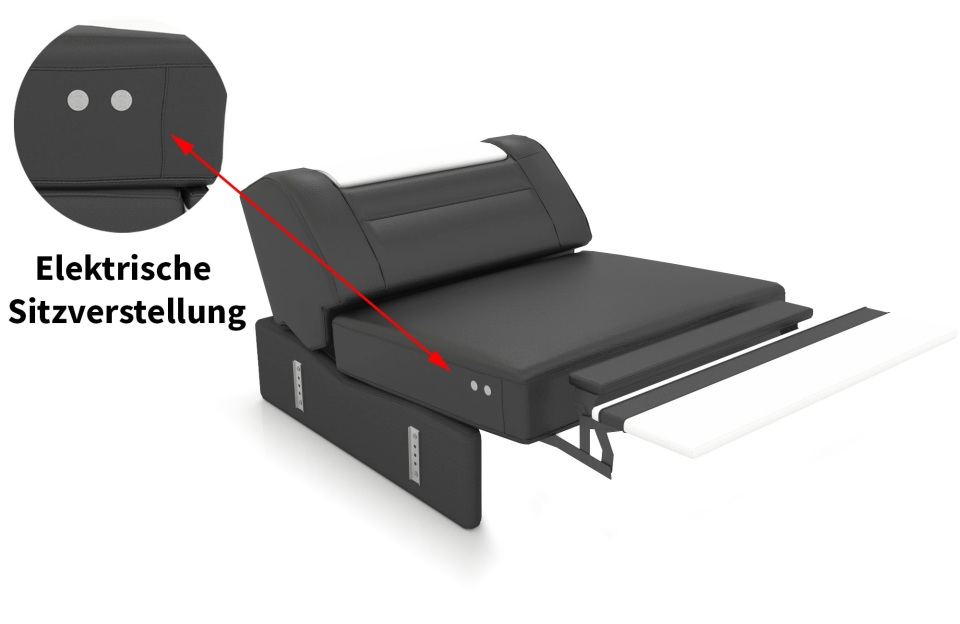 elektromos relaxációs funkció - az ülés kihúzható