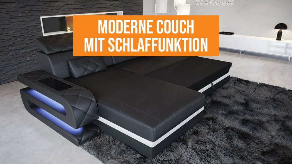 Moderne Couch mit Schlaffunktion