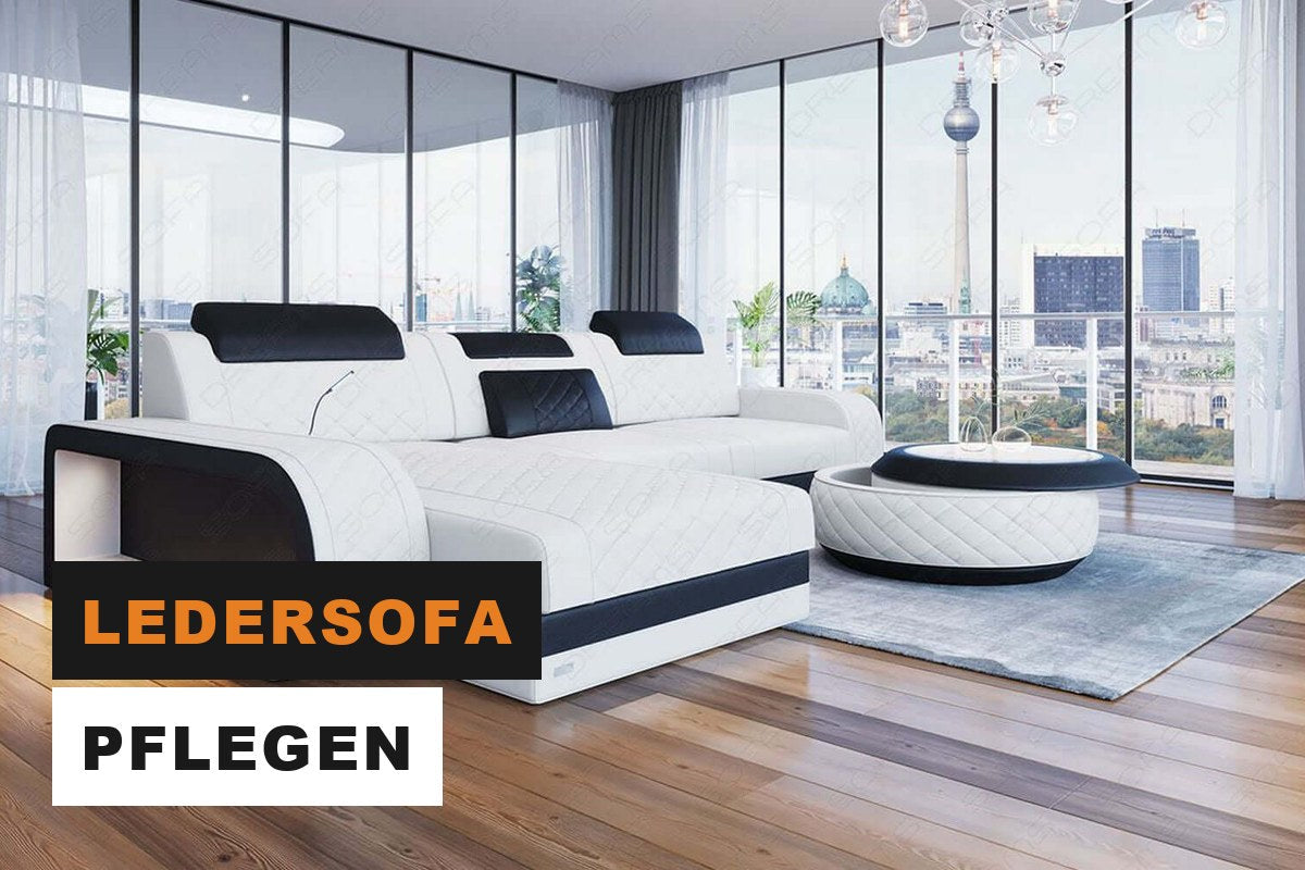 So reinigen Sie ein Ledersofa