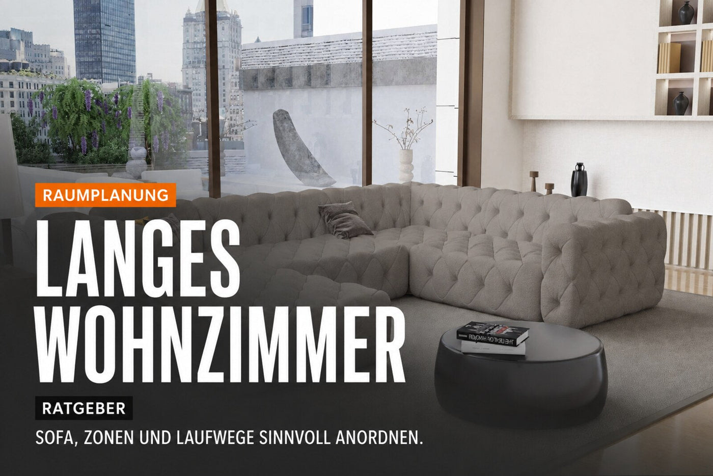 Sofa im langen schmalen Wohnzimmer: Grundriss und Laufwege | Sofa Dreams Ratgeber