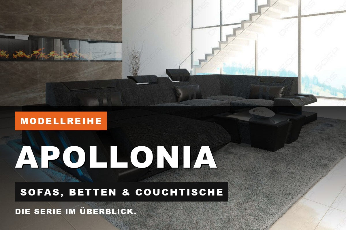 Beitragsbild zur Modellreihe Apollonia: Sofas, Betten & Couchtische bei Sofa Dreams