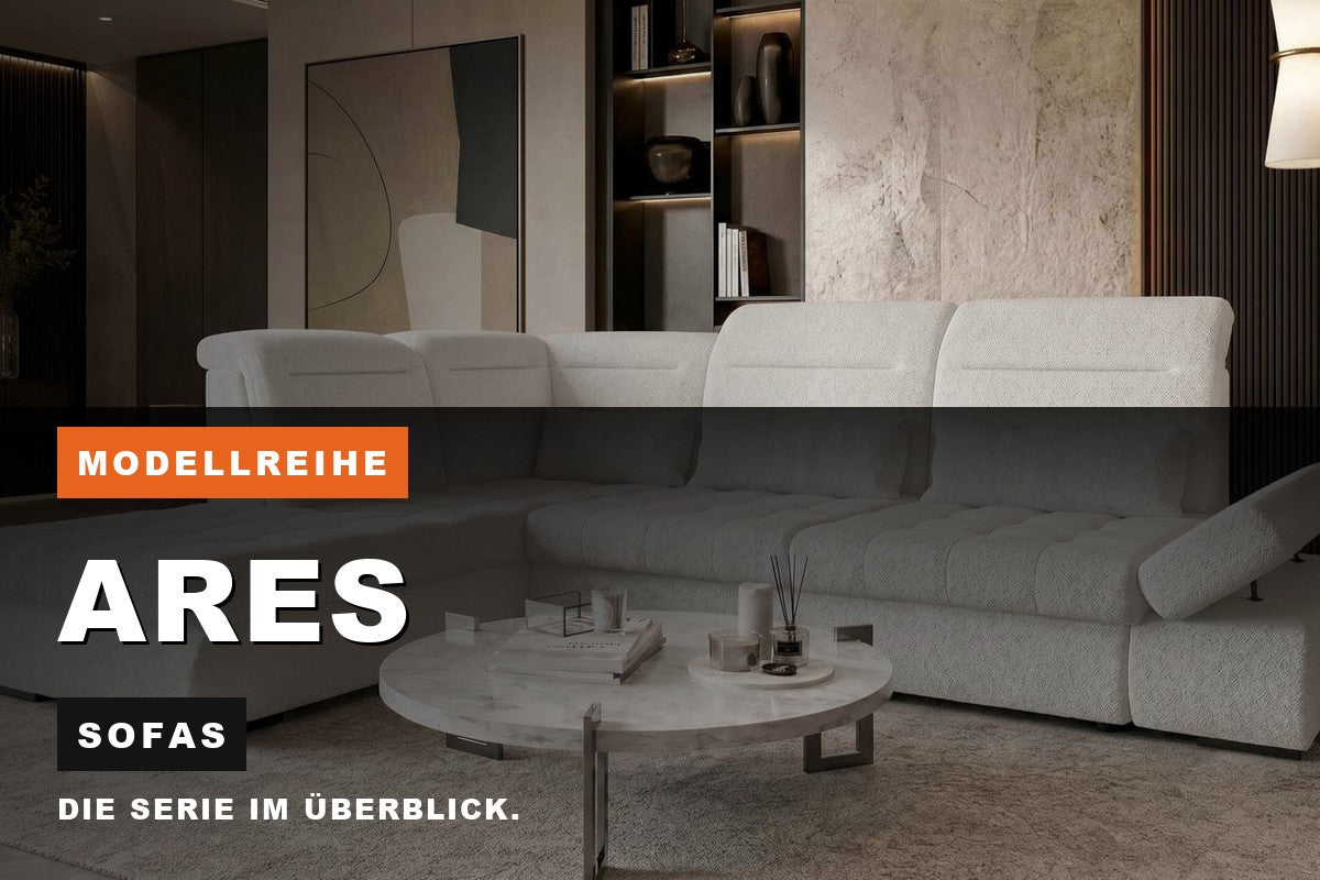 Beitragsbild zur Modellreihe Ares: Sofas bei Sofa Dreams
