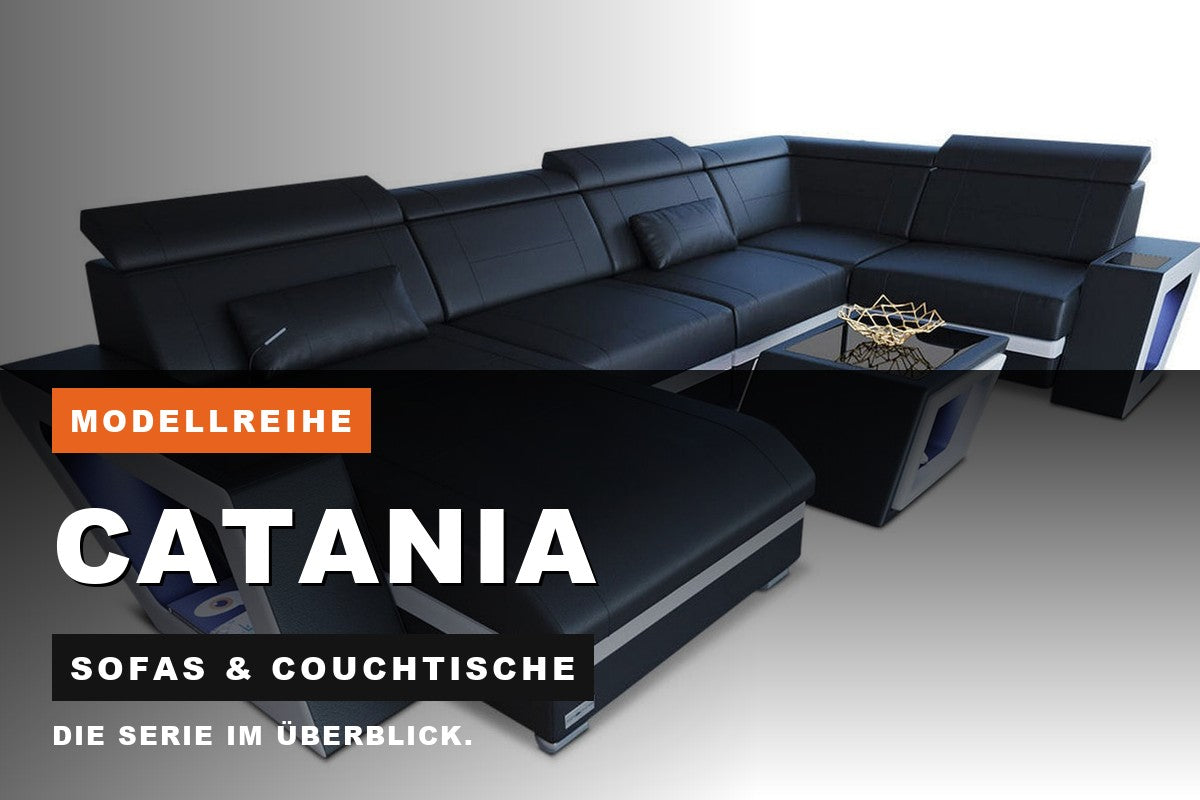 Beitragsbild zur Modellreihe Catania: Sofas & Couchtische bei Sofa Dreams