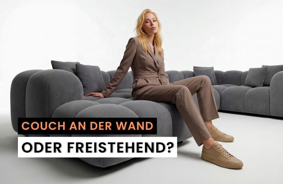 Sofa an der Wand oder freistehend: richtig platzieren