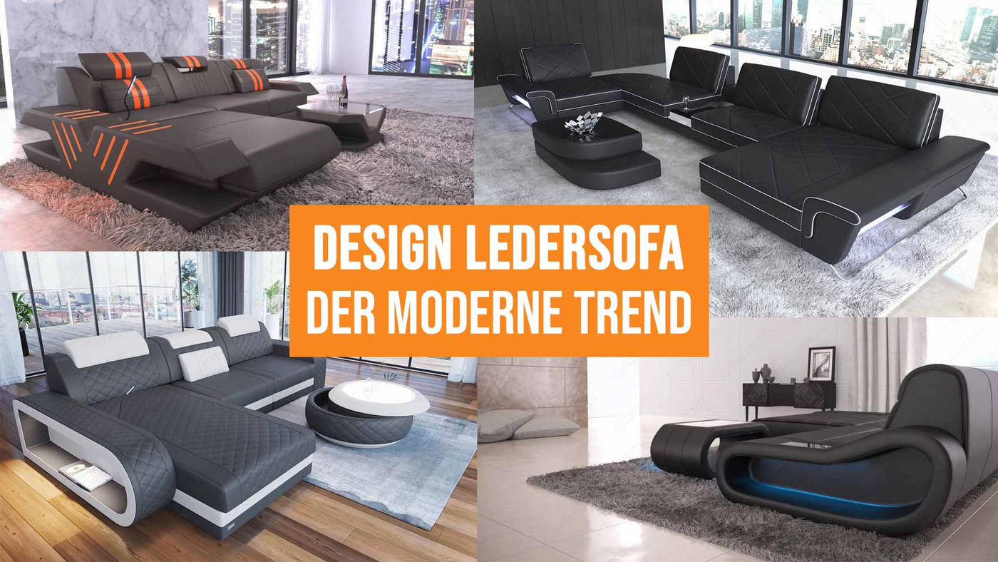 Design-Ledersofas: moderne Trends und Funktionen