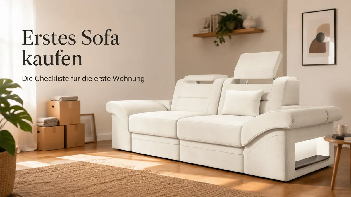Erstes Sofa kaufen: Checkliste für Maße, Lieferweg, Bezug und Budget