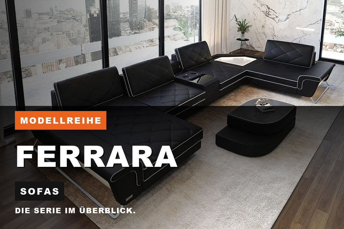 Beitragsbild zur Modellreihe Ferrara: Sofas bei Sofa Dreams