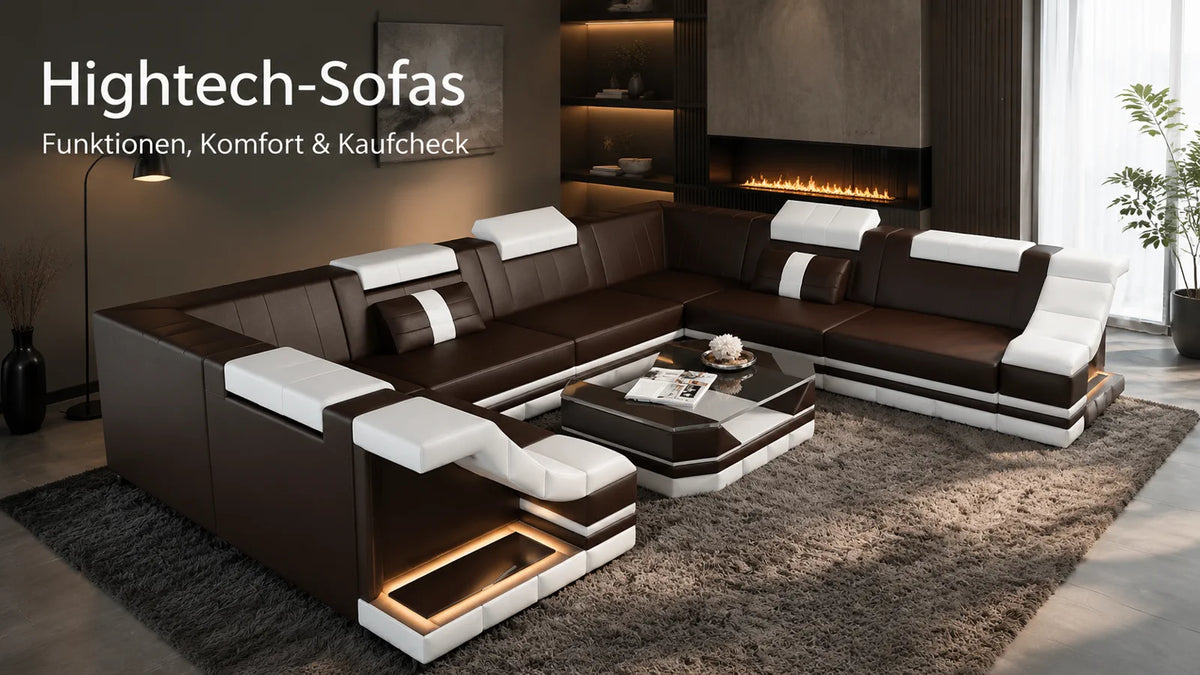 Hightech-Sofas: Funktionen, Komfort und Kaufcheck mit moderner Wohnlandschaft