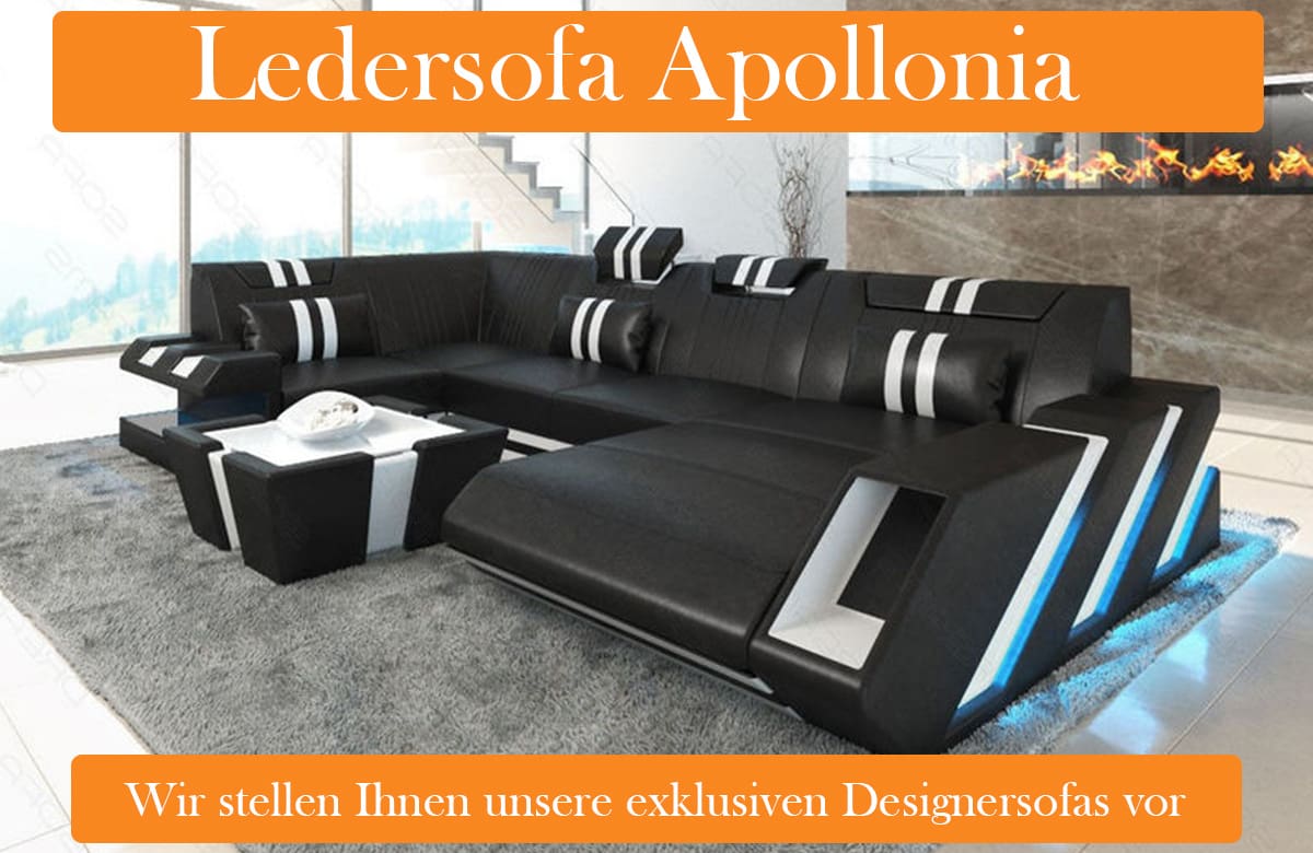 Ledersofa Apollonia: exklusives Sofa-Dreams-Modell