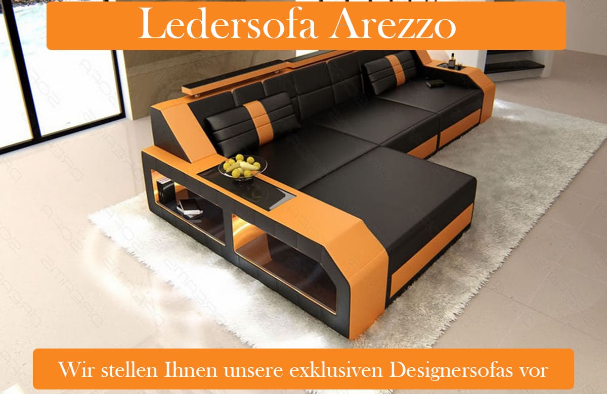 Ledersofa Arezzo: exklusives Design und Funktionen