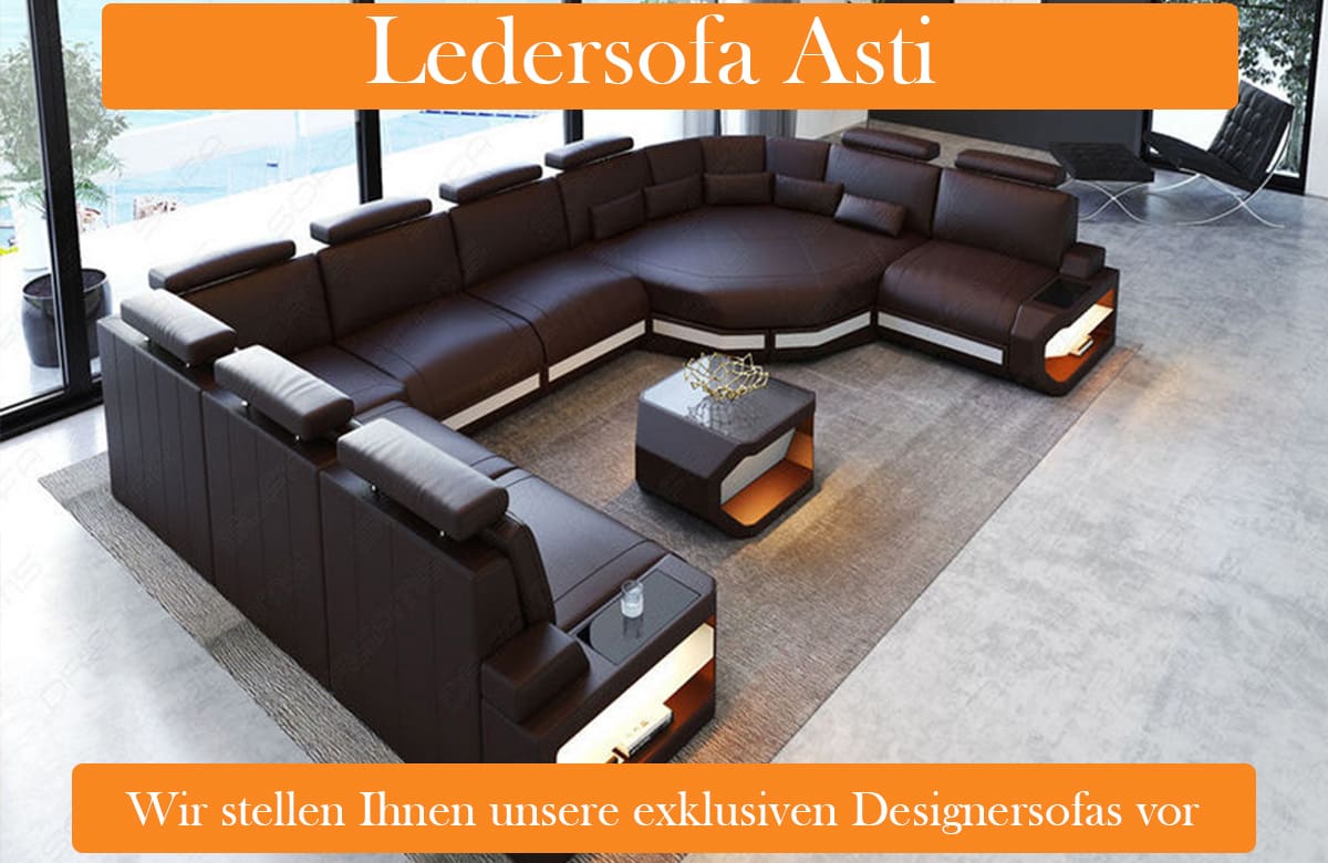 Ledersofa Asti: Luxus und Komfort