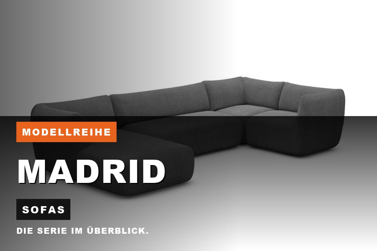 Beitragsbild zur Modellreihe Madrid: Sofas bei Sofa Dreams