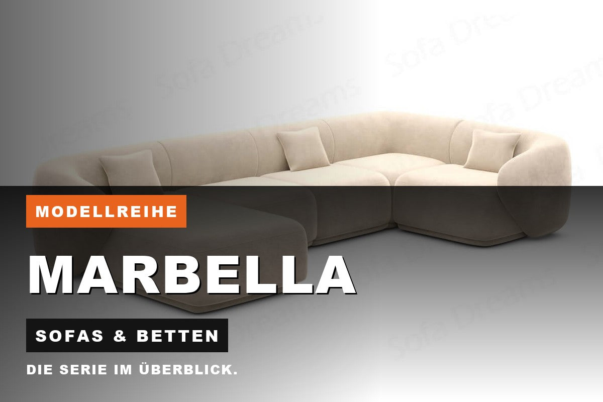Beitragsbild zur Modellreihe Marbella: Sofas & Betten bei Sofa Dreams