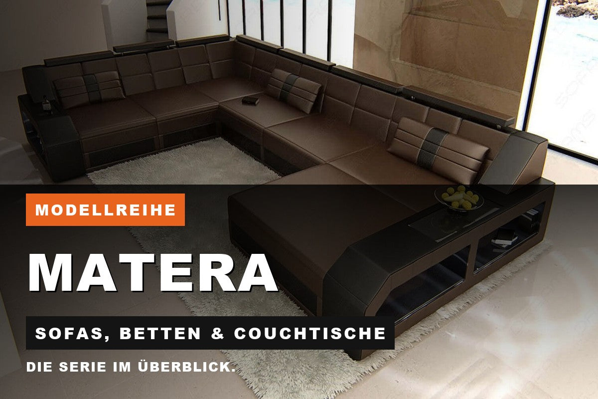 Beitragsbild zur Modellreihe Matera: Sofas, Betten & Couchtische bei Sofa Dreams