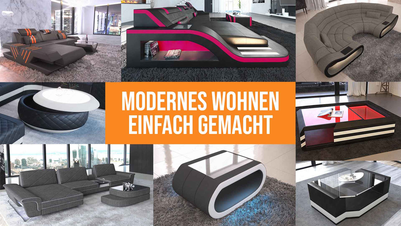 Modern wohnen: Farben, Stoffe und Funktionen