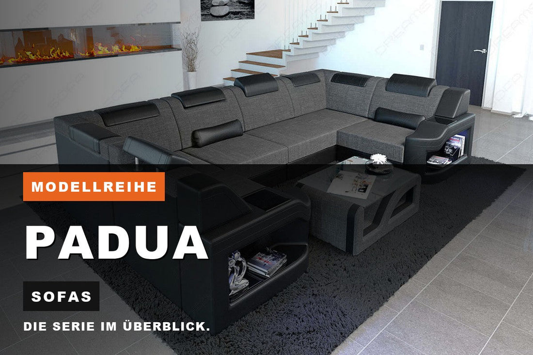 Beitragsbild zur Modellreihe Padua: Sofas bei Sofa Dreams