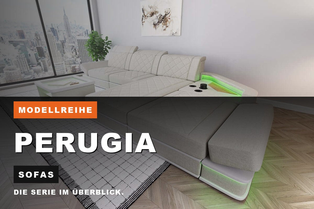 Beitragsbild zur Modellreihe Perugia: Sofas bei Sofa Dreams