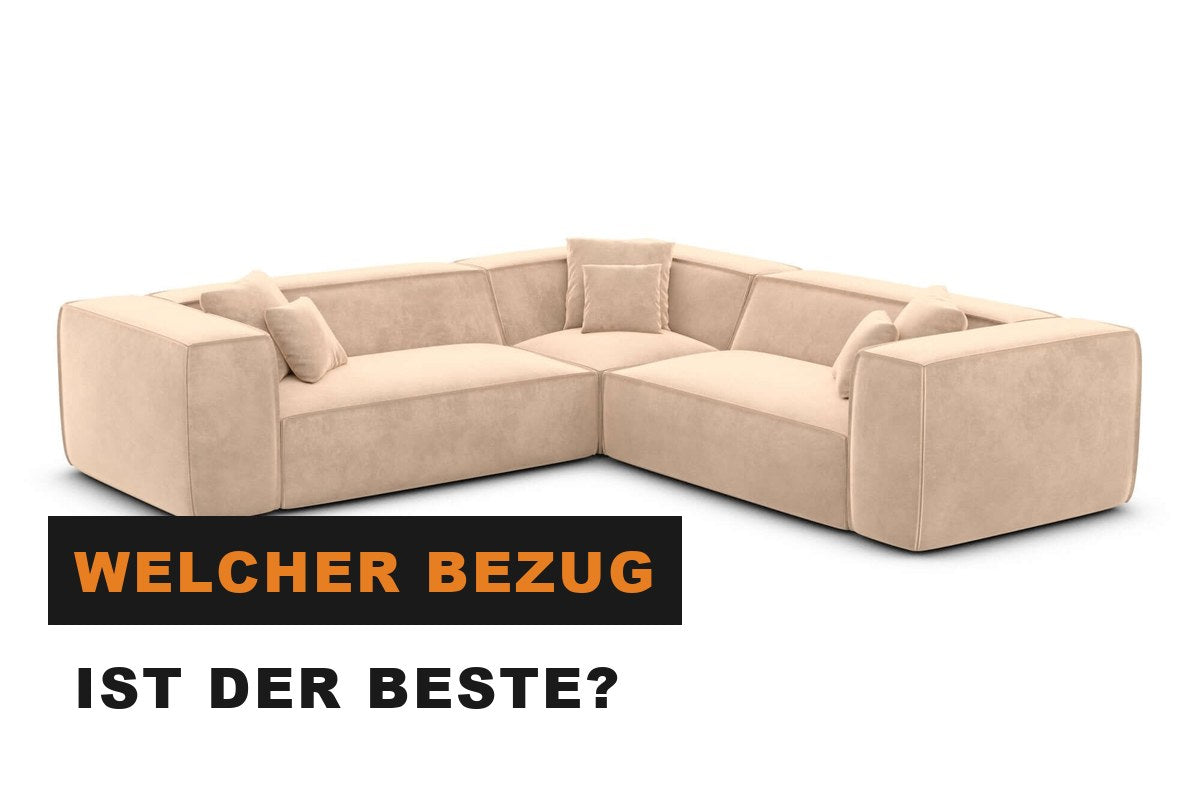Verschiedene Stoffmuster für Sofabezüge nebeneinander