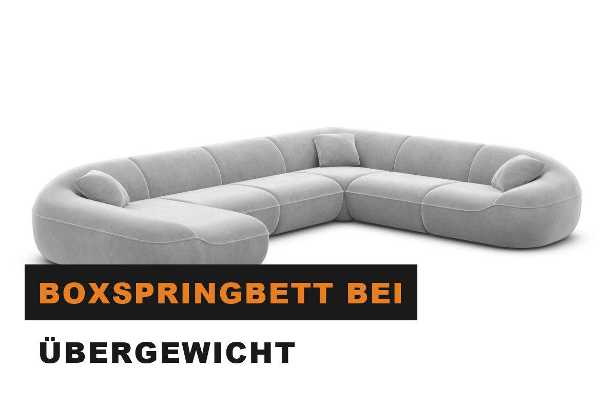 Stabiles Boxspringbett mit verstärktem Rahmen im Schlafzimmer