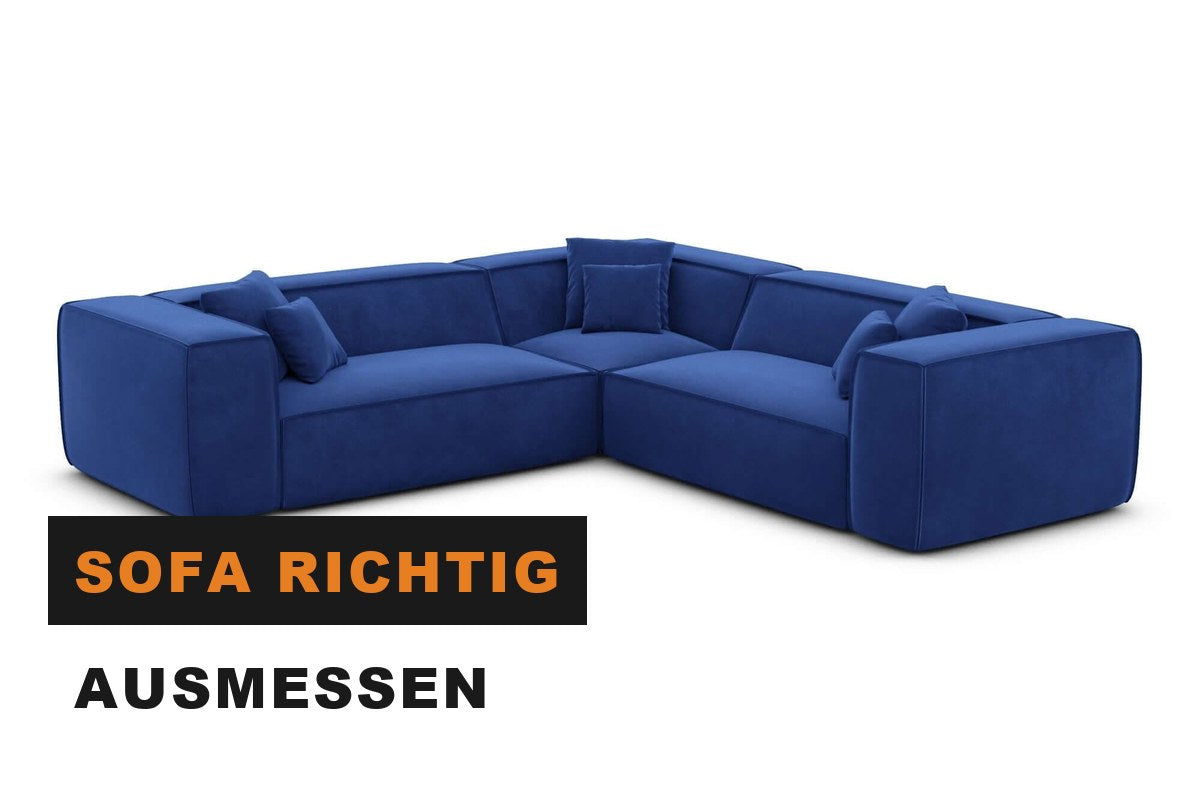 Wohnzimmer mit abgeklebtem Sofaumriss auf dem Boden zur Planung