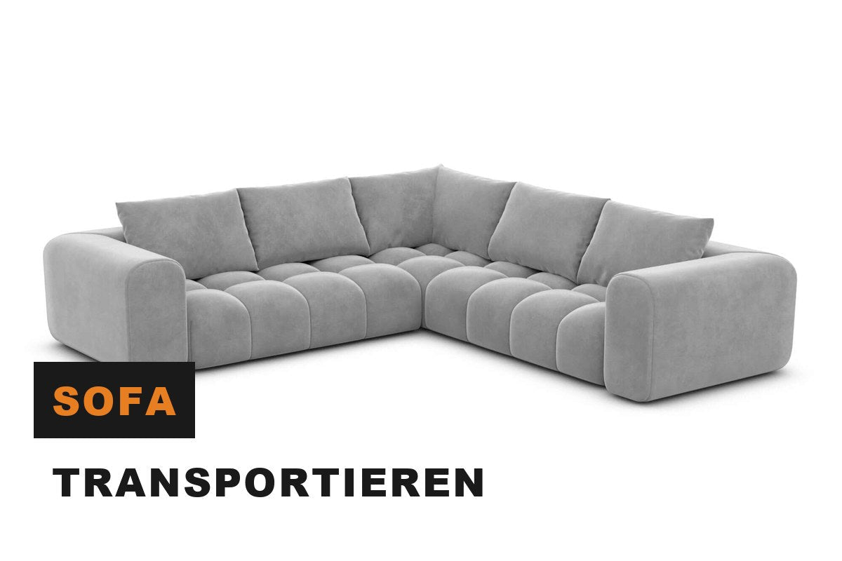 Zerlegbares Ecksofa mit abnehmbaren Kissen und Füßen