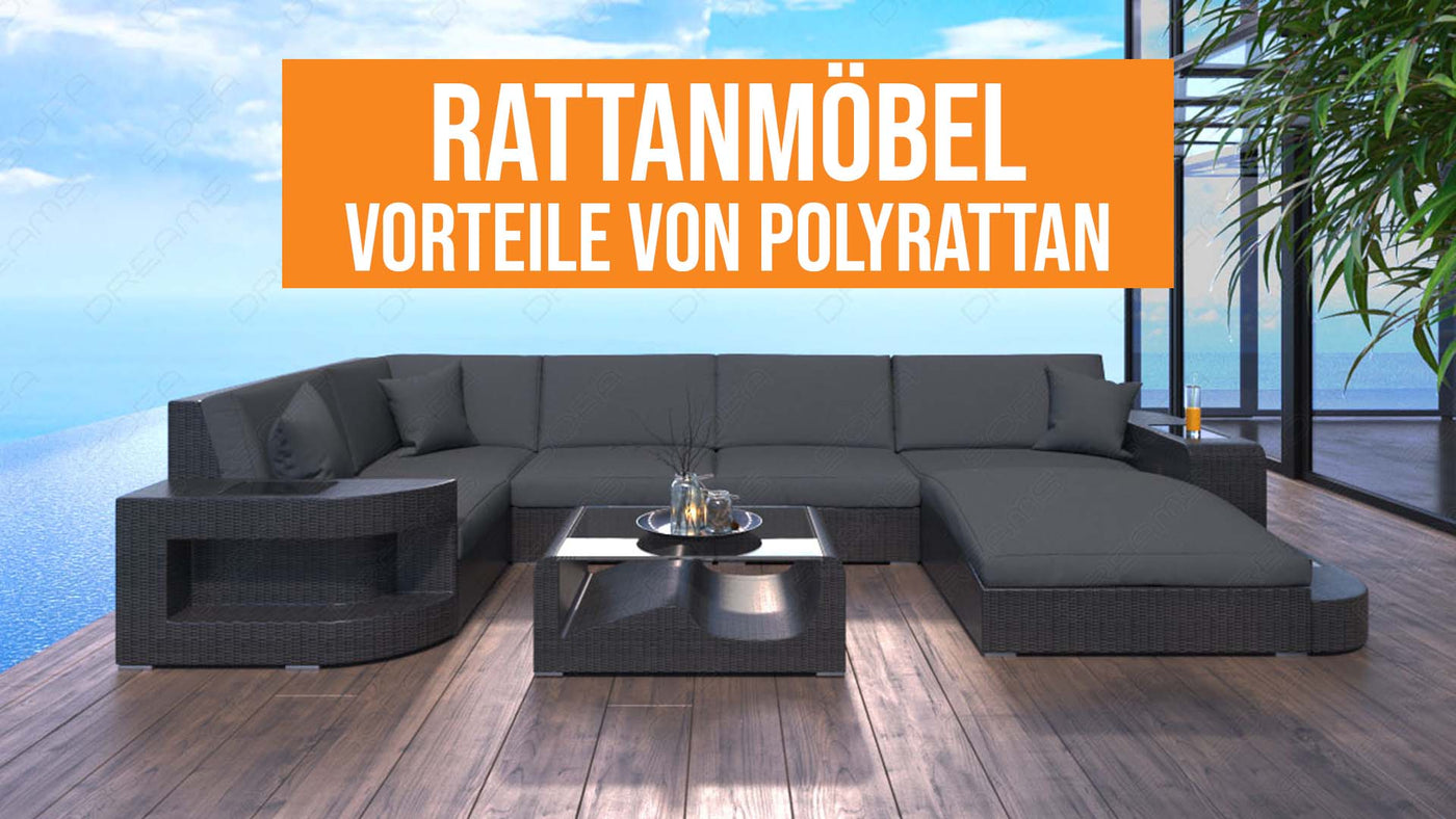 Gartentische aus Polyrattan: wetterfest und modern