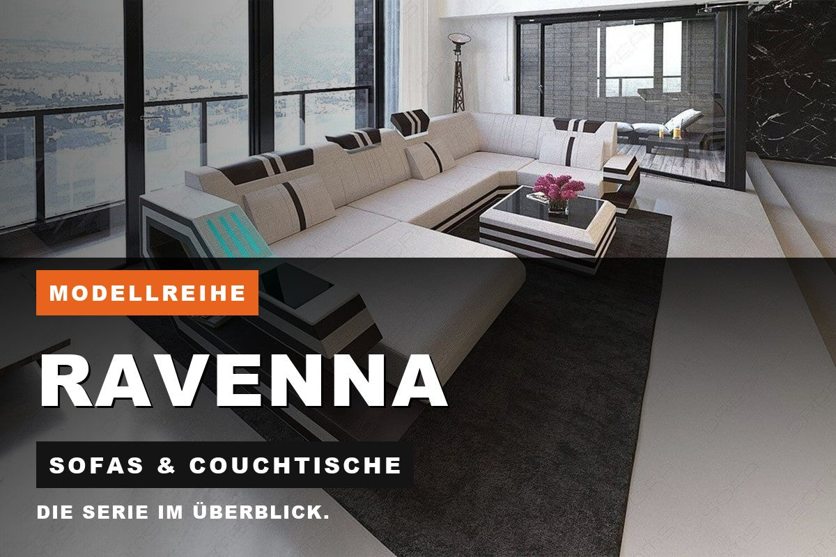 Beitragsbild zur Modellreihe Ravenna: Sofas & Couchtische bei Sofa Dreams