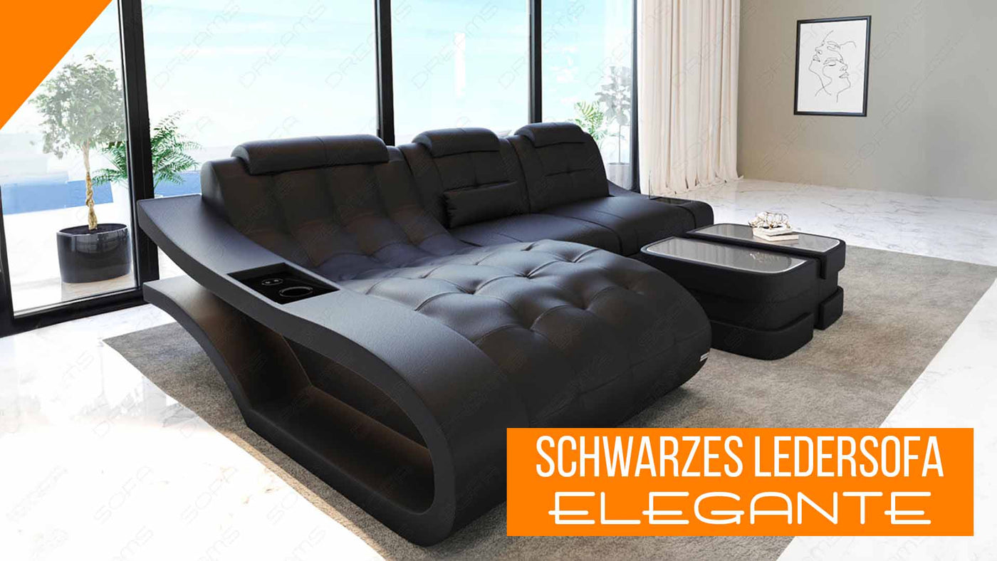 Schwarzes Ledersofa mit Bettfunktion: Kaufberatung