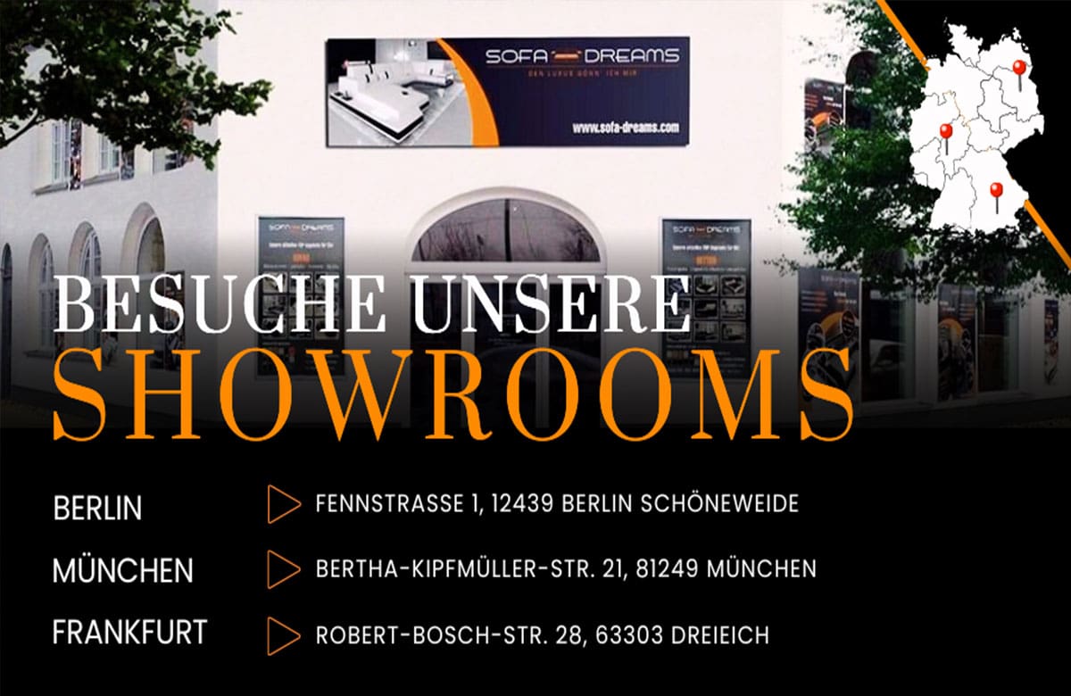 Sofa-Dreams-Showrooms in Berlin, München und Frankfurt