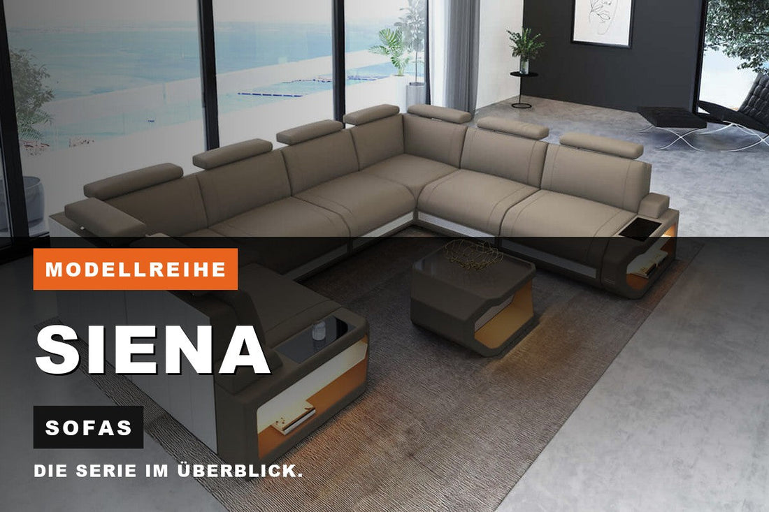 Beitragsbild zur Modellreihe Siena: Sofas bei Sofa Dreams