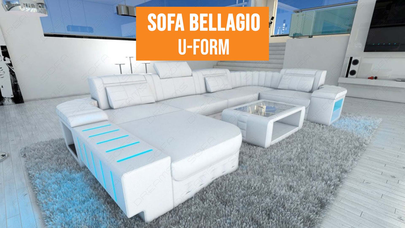 Sofa Bellagio als U-Form-Wohnlandschaft