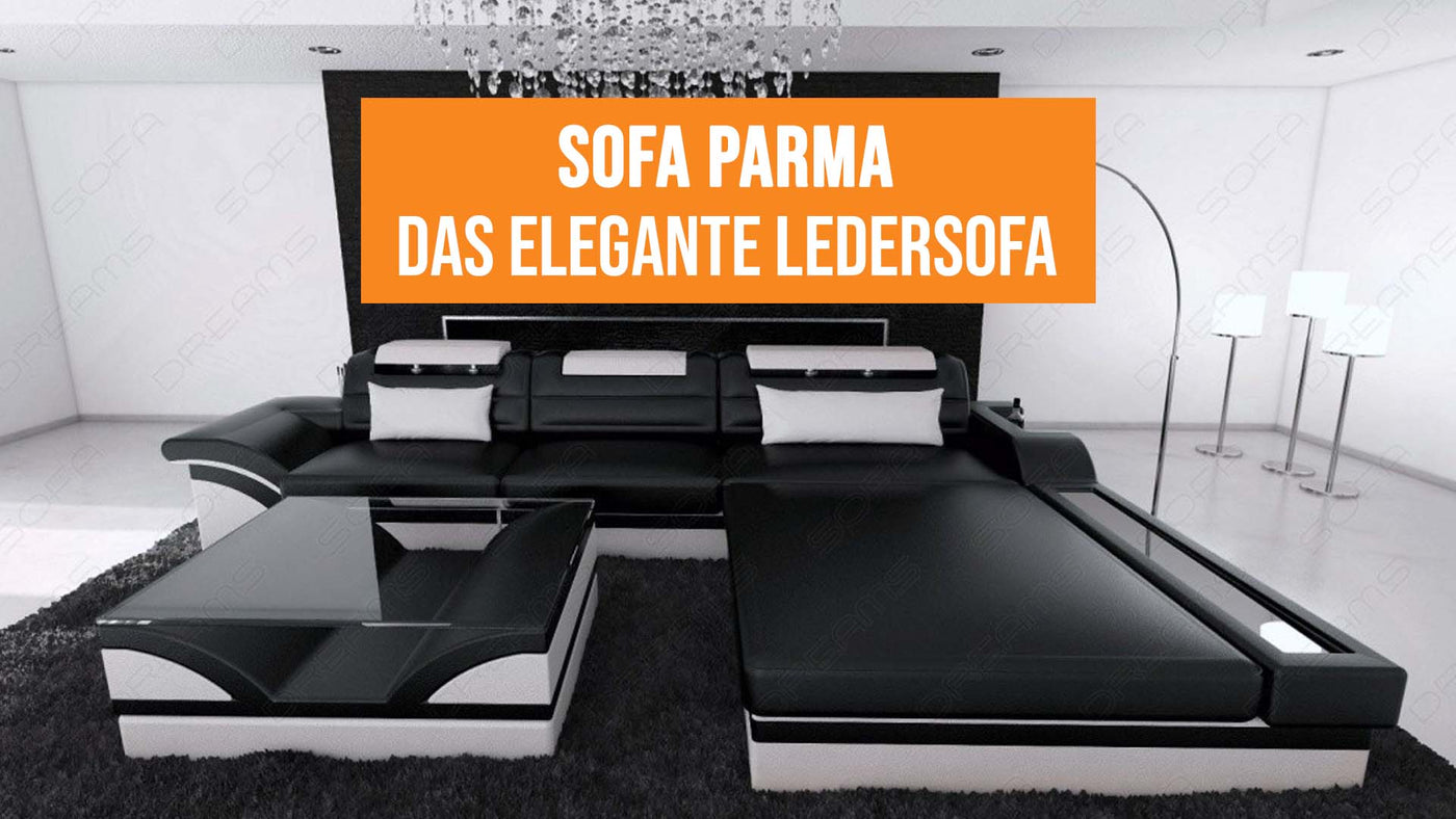 Sofa Parma: elegantes Ledersofa