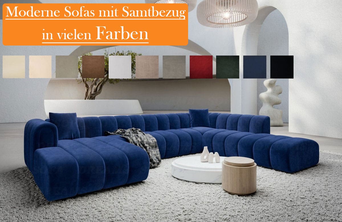 Samtsofa kaufen: Vorteile und Eigenschaften