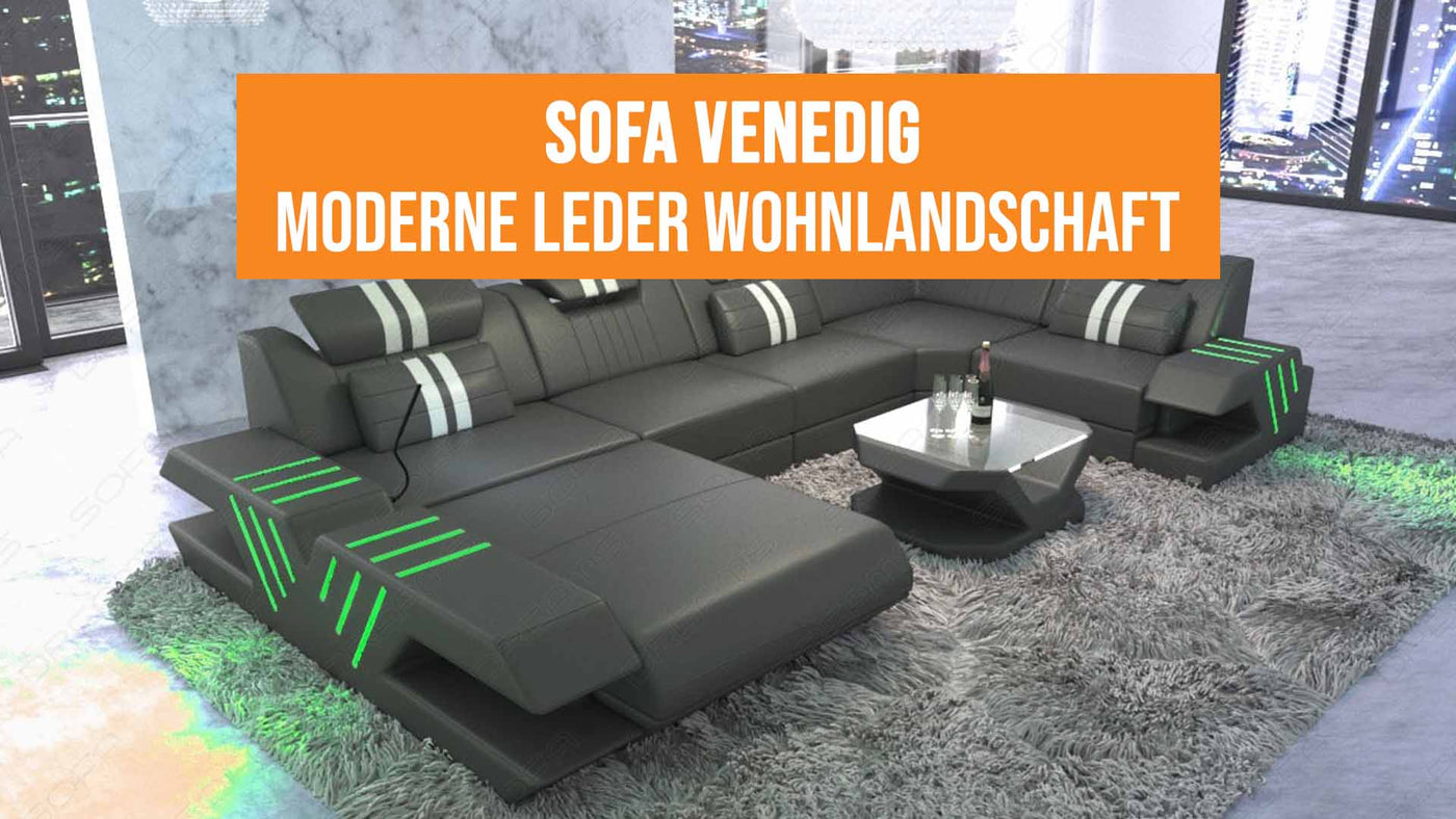 Ledersofa Venedig: Farben und Funktionen