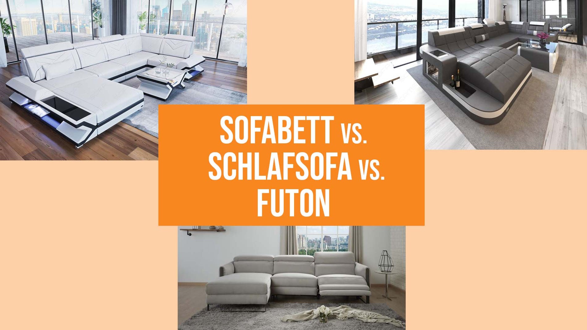 Sofabett, Schlafsofa oder Futon: die Unterschiede