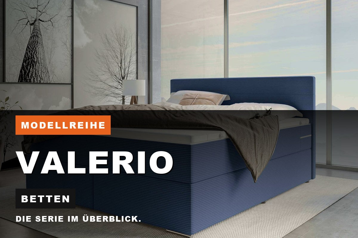 Beitragsbild zur Modellreihe Valerio: Betten bei Sofa Dreams