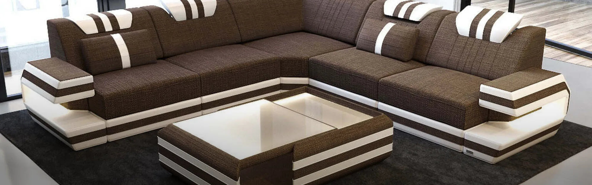 Ecksofa braun kaufen