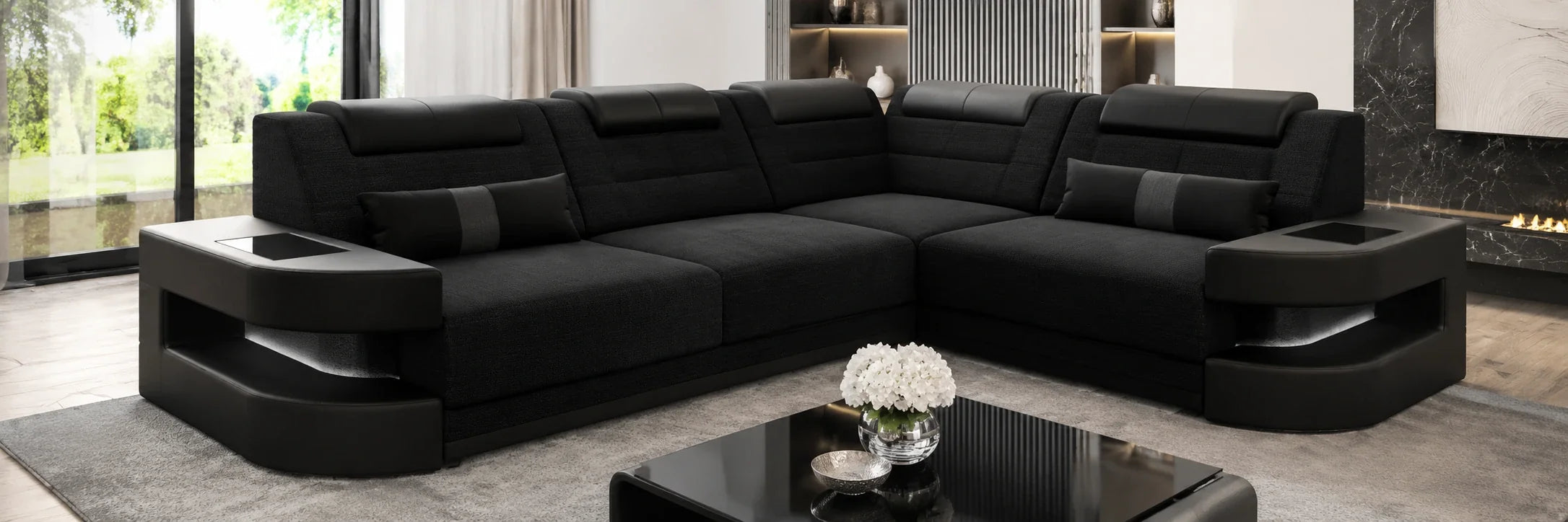 Ecksofa schwarz kaufen