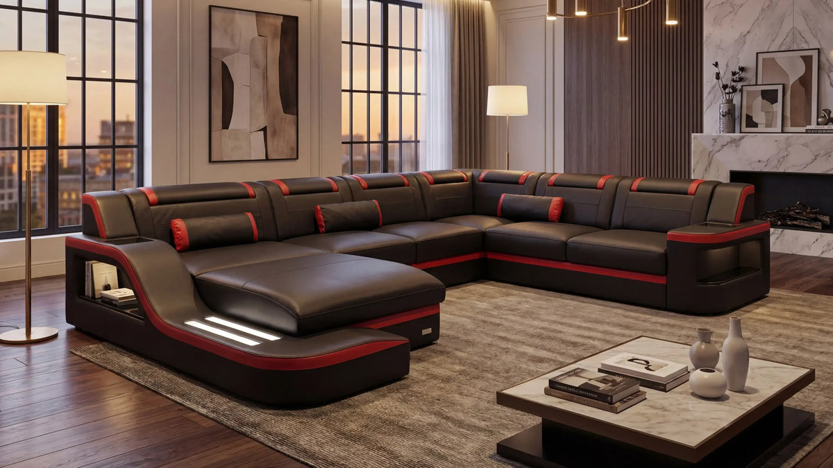 Ledersofa sofort lieferbar: Lagerware
