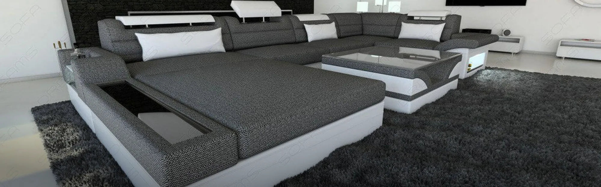 Wohnlandschaft mit LED kaufen