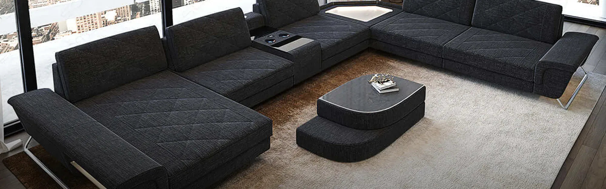 Wohnlandschaft schwarz kaufen