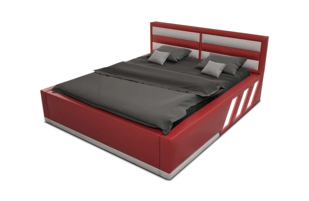 Designerbett Apollonia – Luxus für Ihr Schlafzimmer Rot-Weiß
