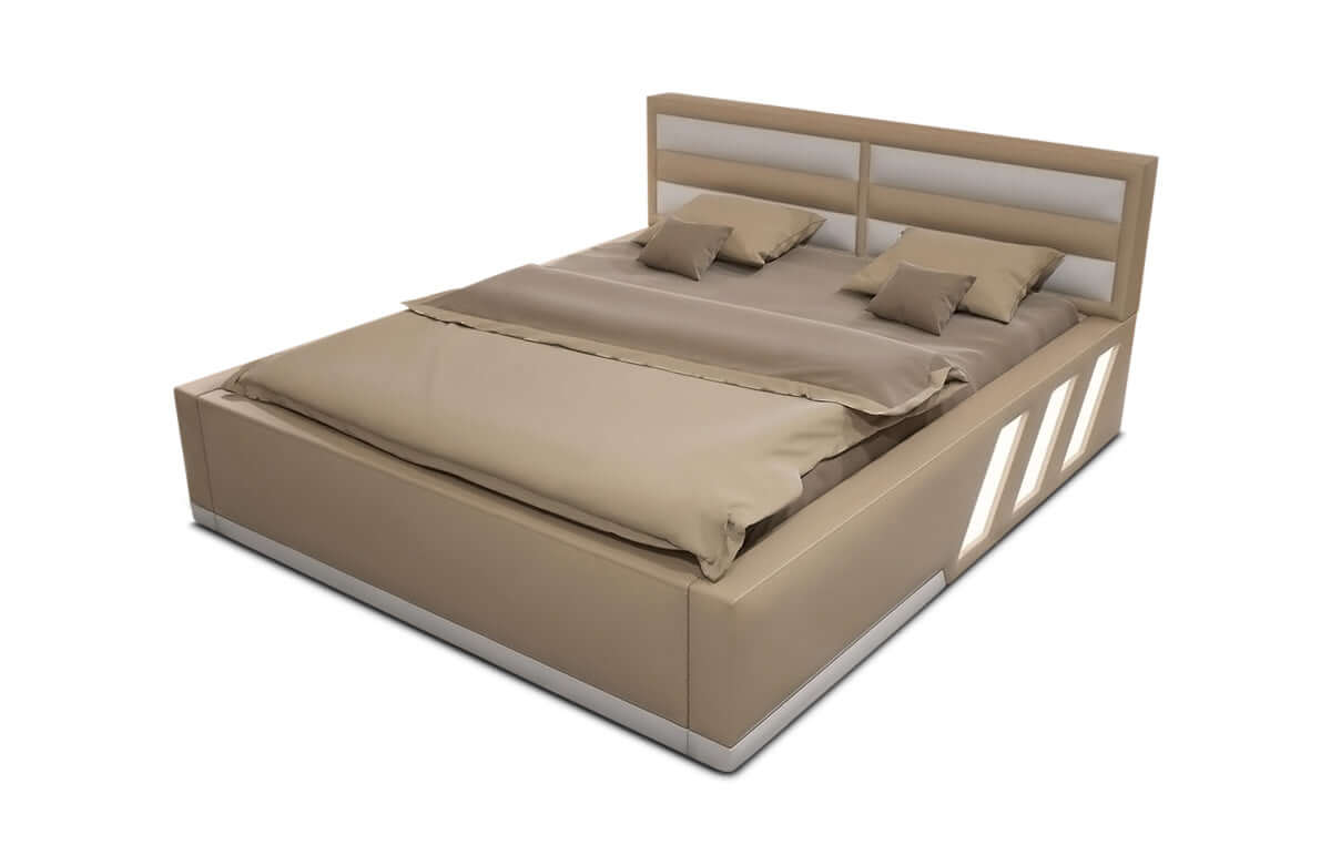 Designerbett Apollonia – Luxus für Ihr Schlafzimmer Sandbeige-Weiß