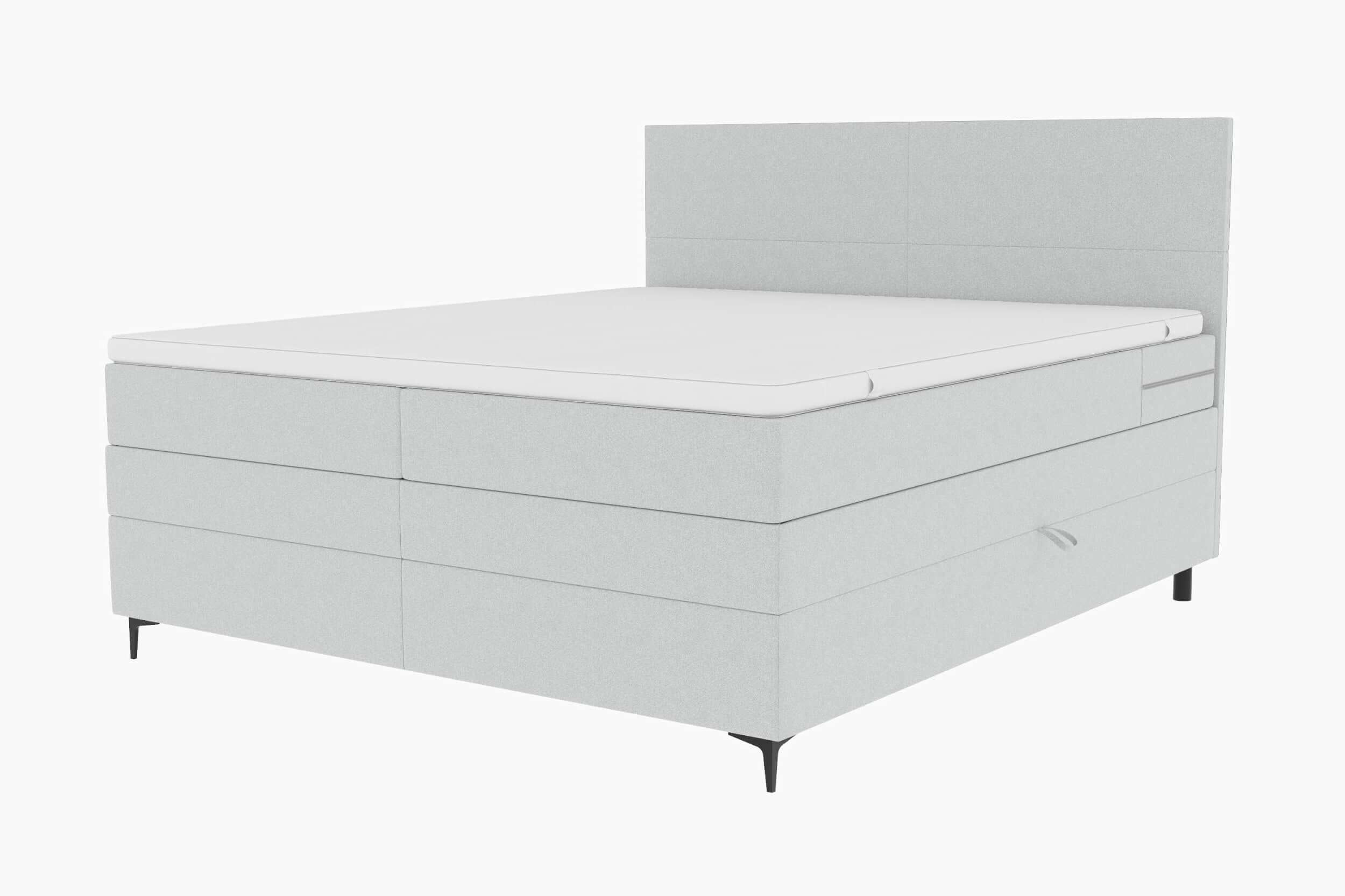 Boxspringbett Nuvia Hellgrau