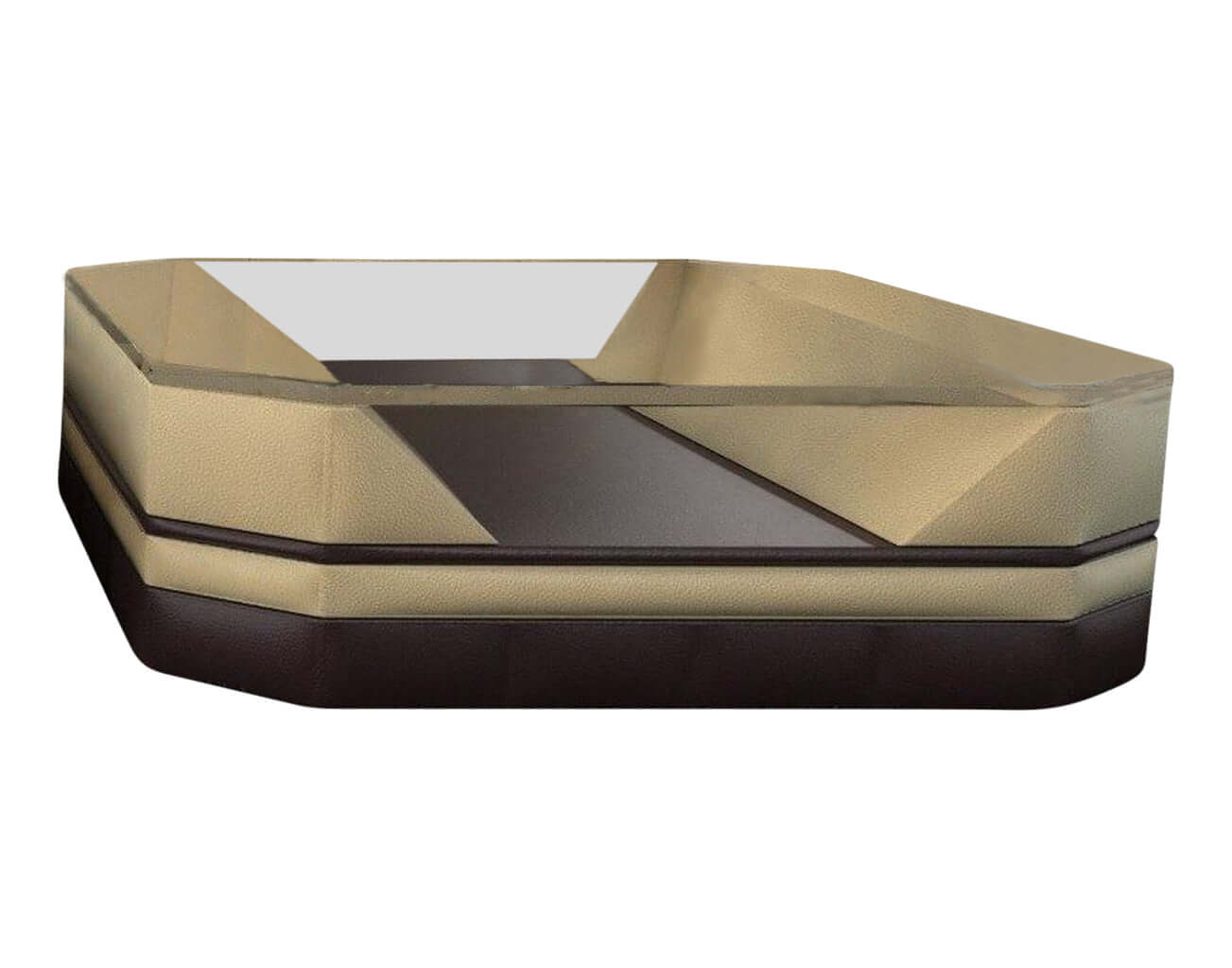 Wohnzimmertisch Turino – Modern & Stilvoll Sandbeige-Dunkelbraun