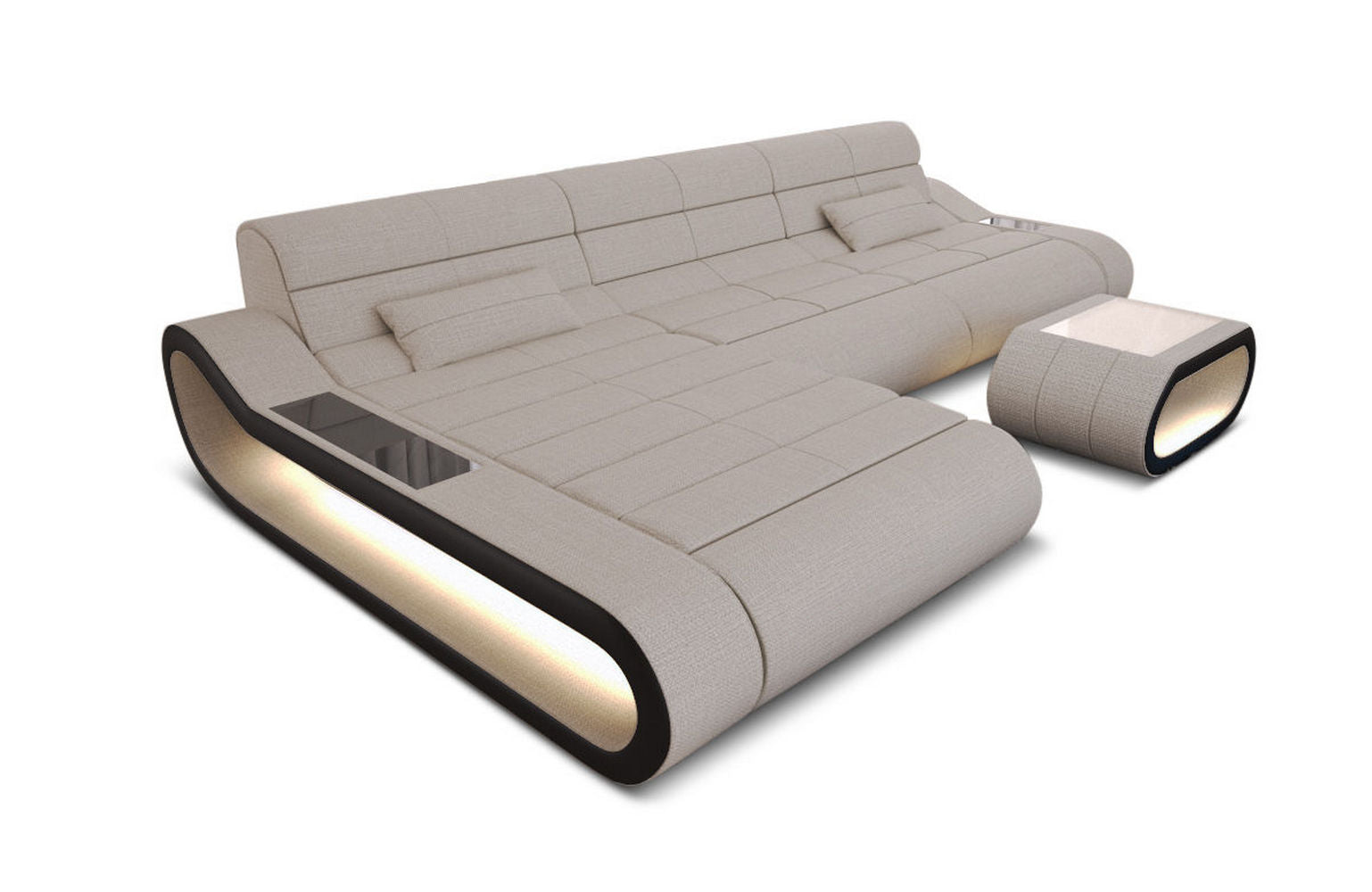 Stoffsofa Concept L-Form Lang