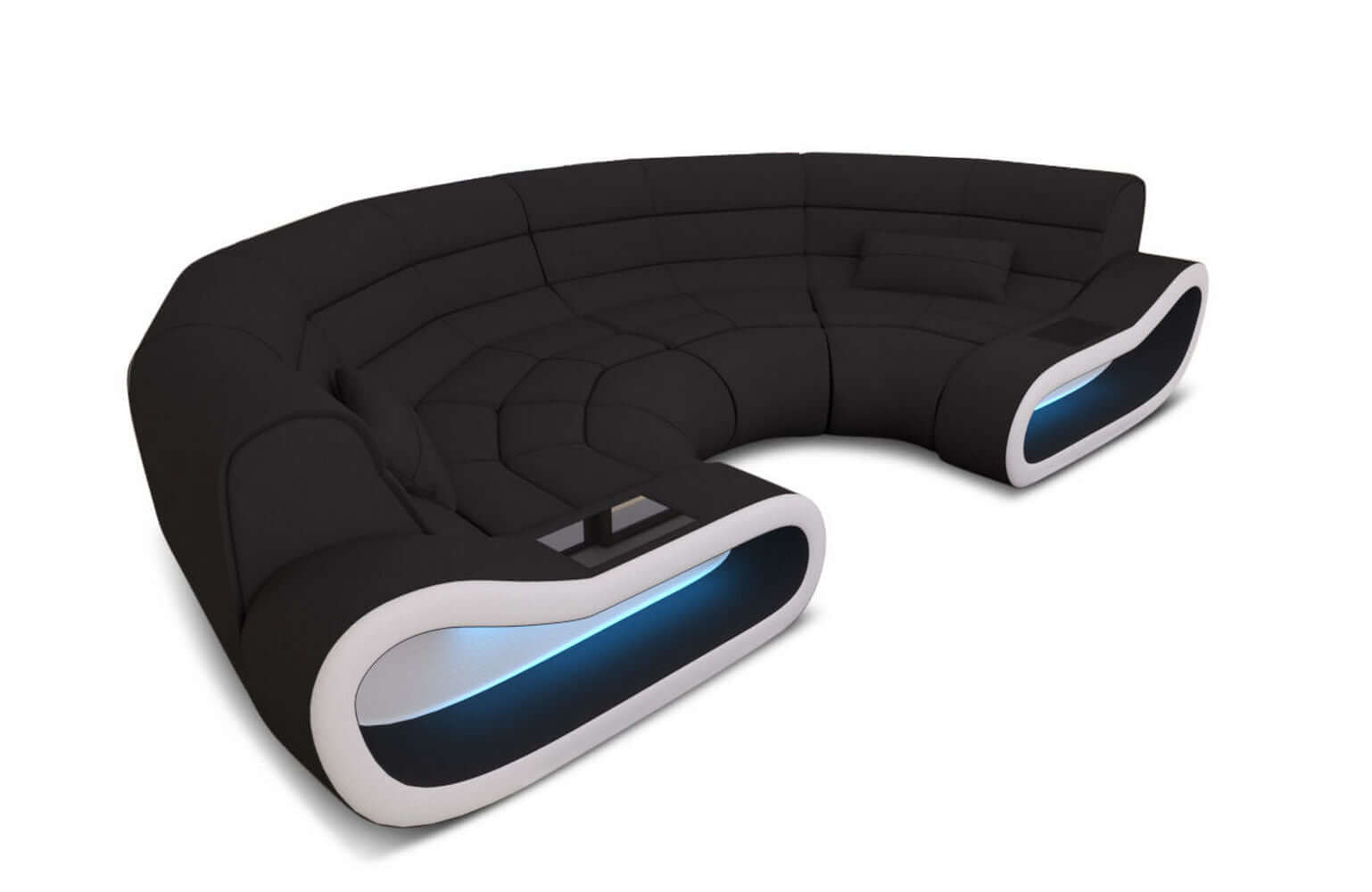 Bigsofa Concept Stoff Schwarz-Weiß