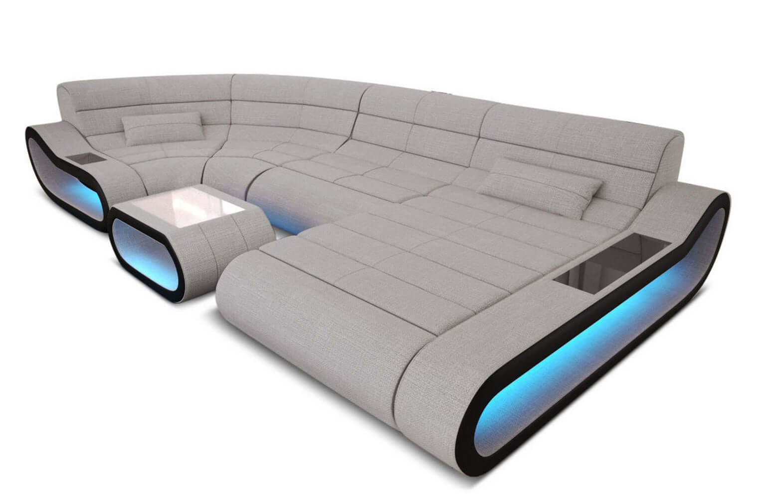 Wohnlandschaft Stoff Concept mit LED